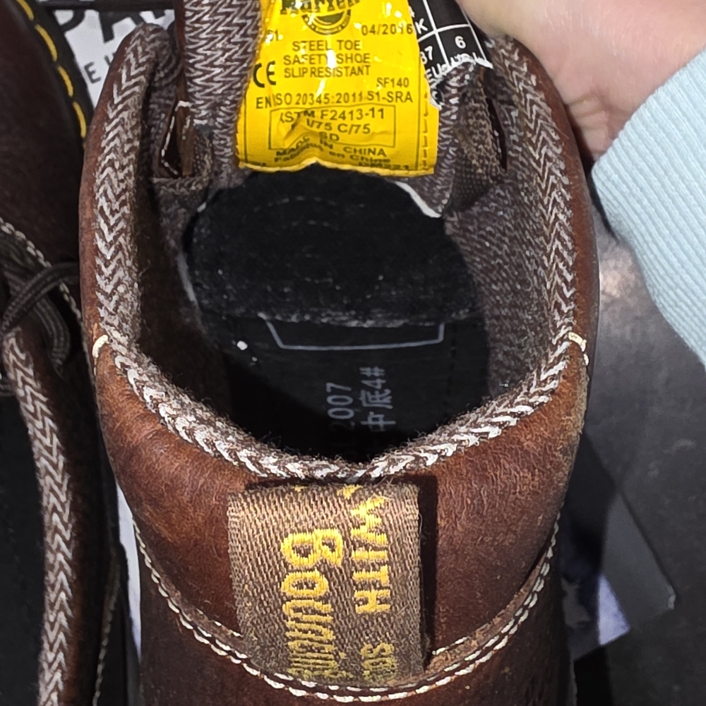Dr. Martens Women's Brown Leather SAFETY Boots - Picture 10 of 15